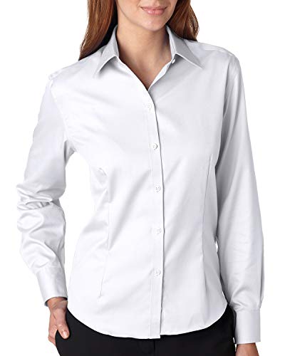 Van Heusen Women's Non-Iron Pinpoint Oxford Shirt S White