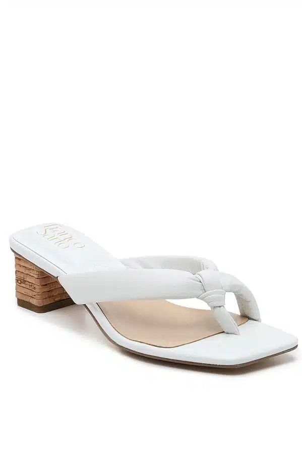White heeled sandal by Franco Sarto.