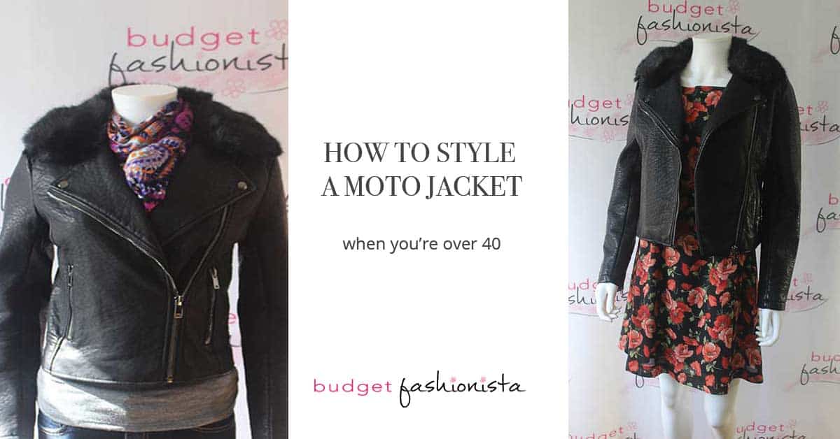how to style a moto jacket collage